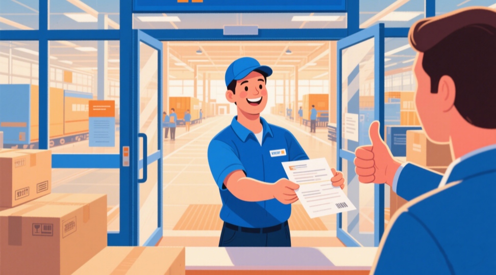 Digital TTN registration process on logistics self-service terminal